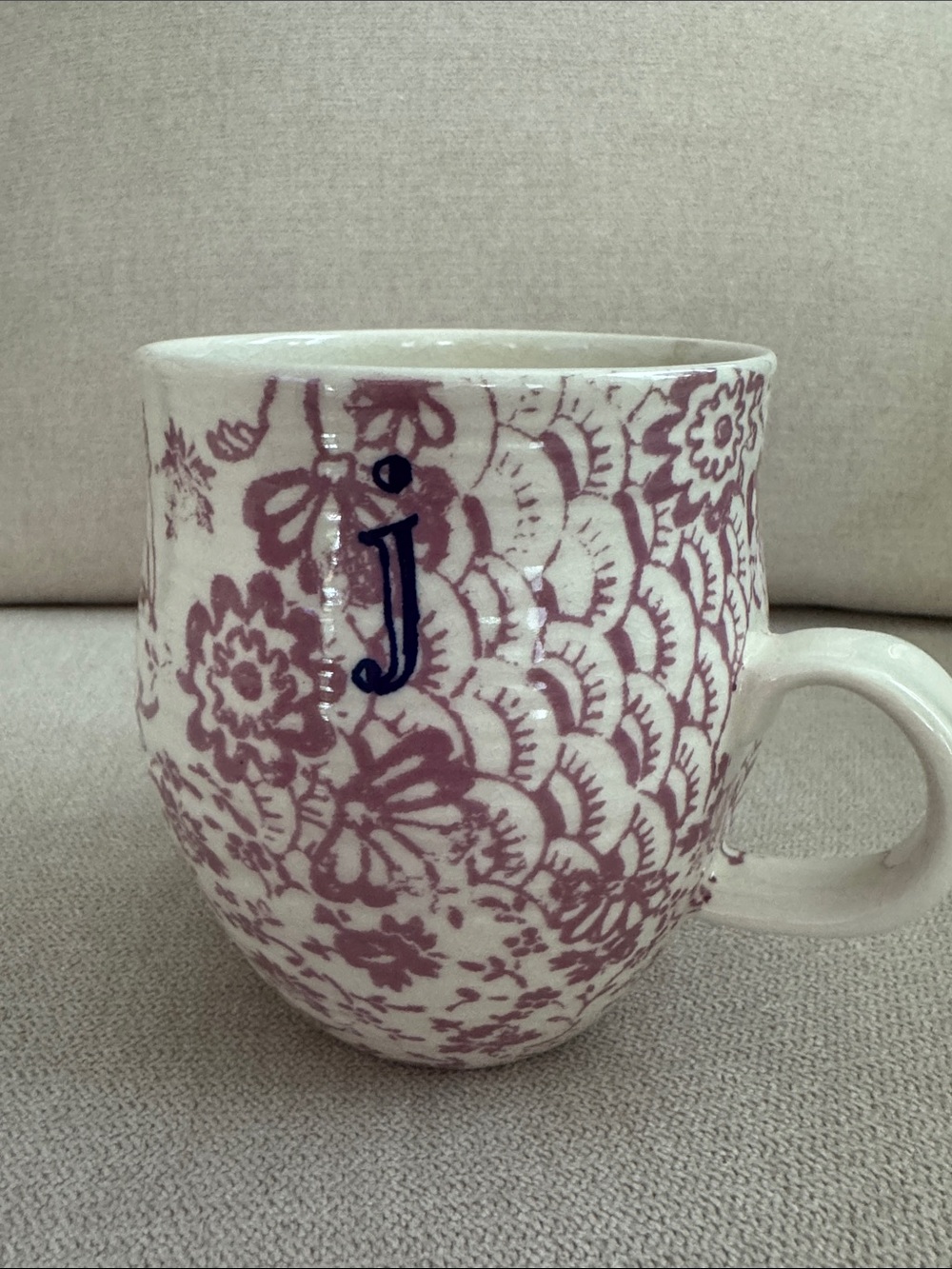Anthropologie “ j “ homegrown mug